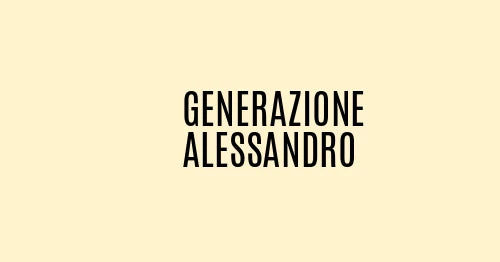 Generazione Alessandro